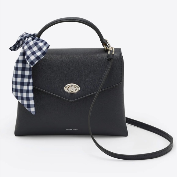 Draper James Handbags - Draper James Navy Sawyer Satchel